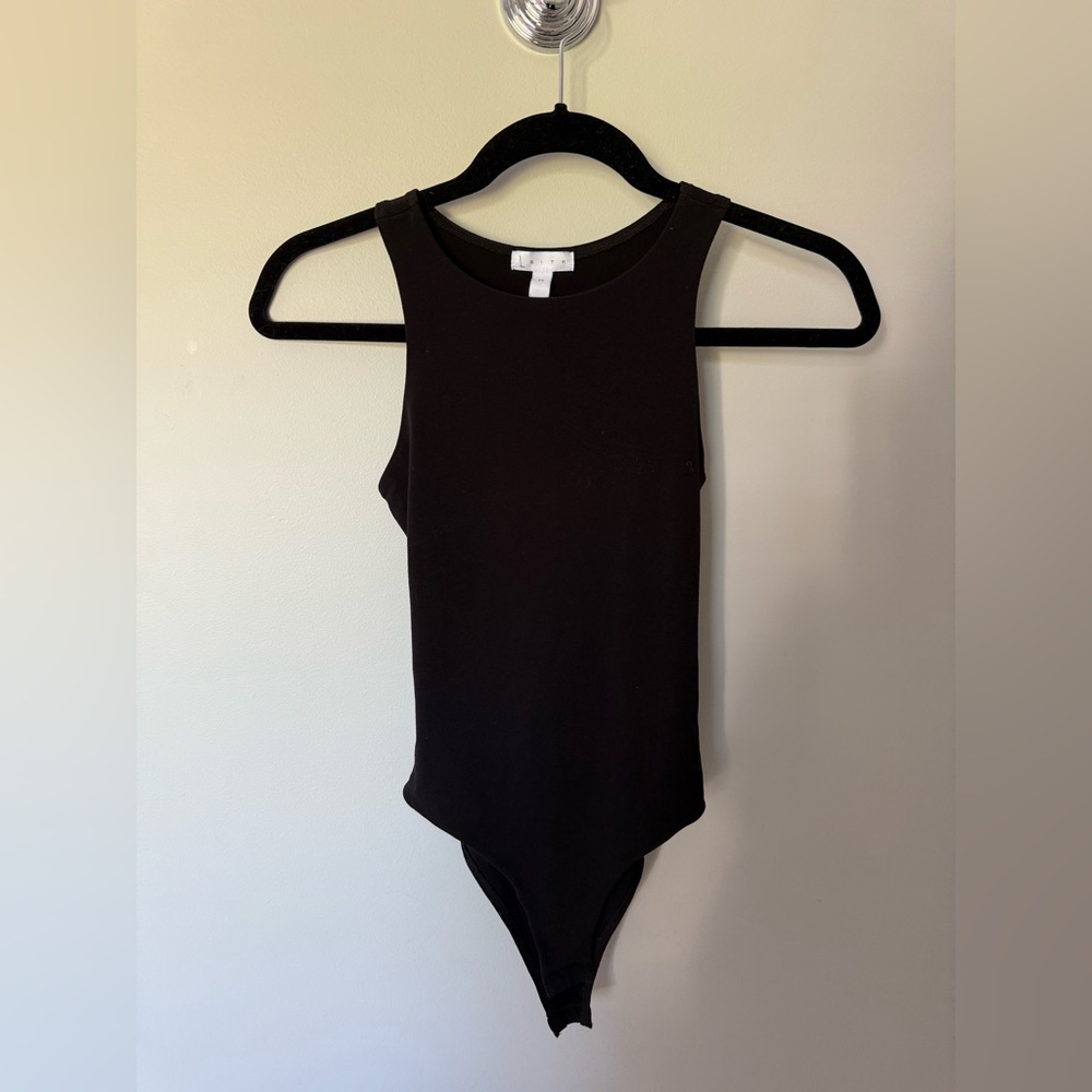 Leith Classic Black Womens Bodysuit